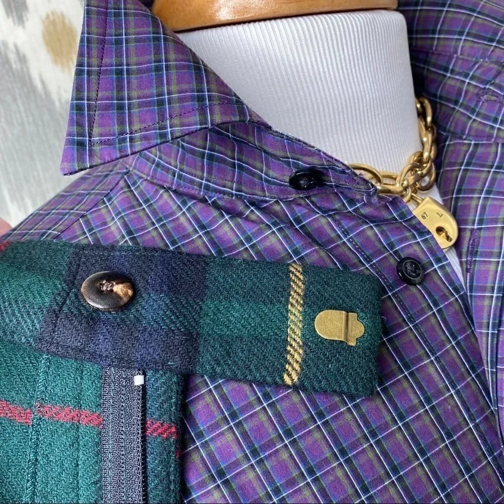 Ralph Lauren Fall ‘12 Green Plaid Fringe Trim Wool Trouser - Picture 13 of 16